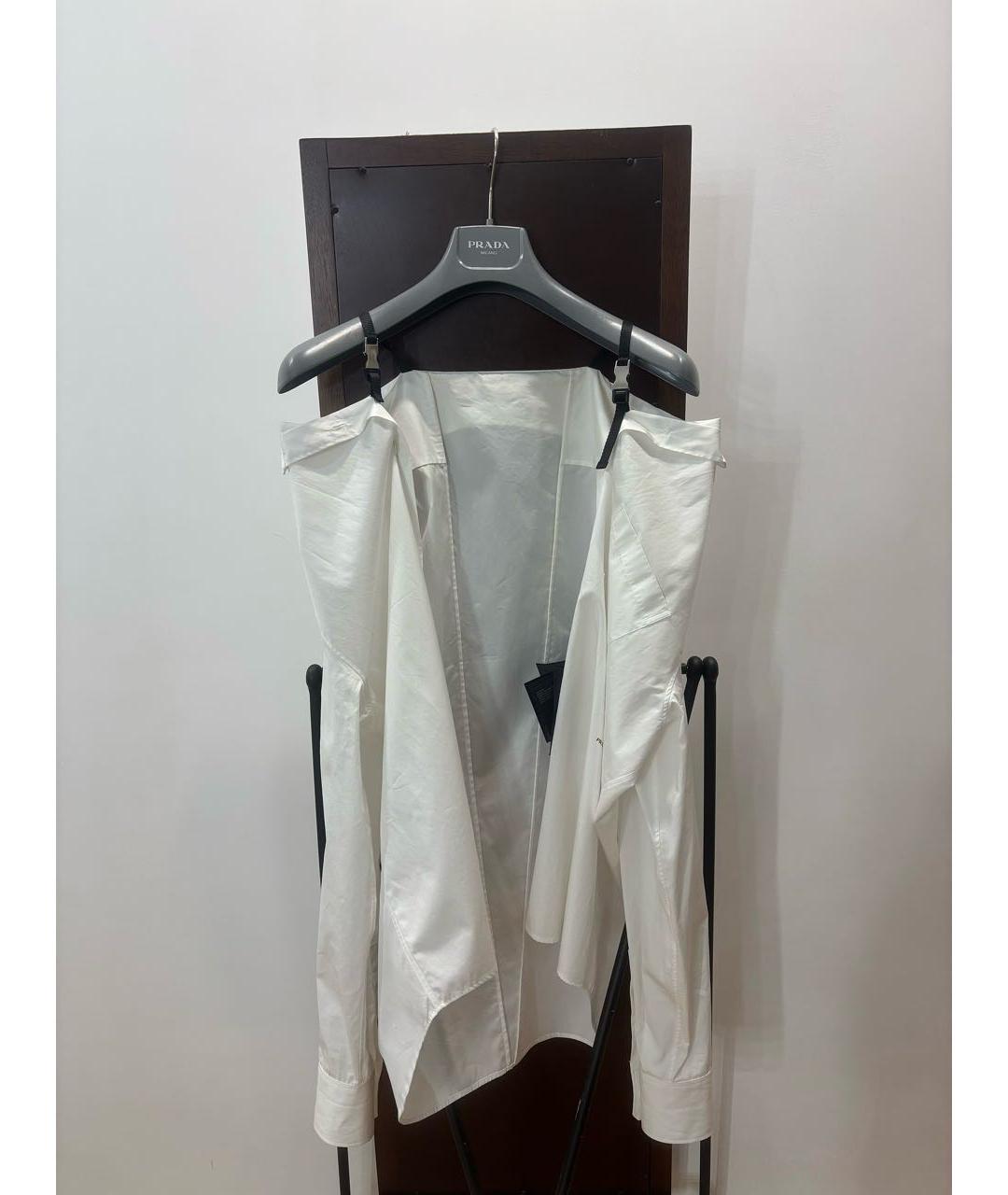 PRADA Белая хлопковая рубашка, фото 7