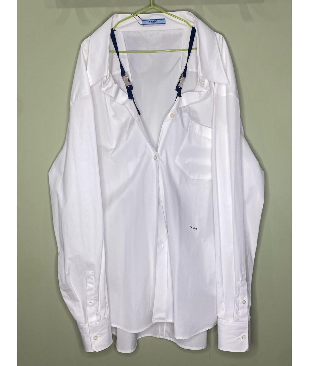 PRADA Белая хлопковая рубашка, фото 5