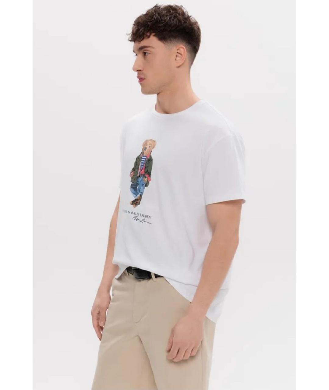 POLO RALPH LAUREN Белая хлопковая футболка, фото 3