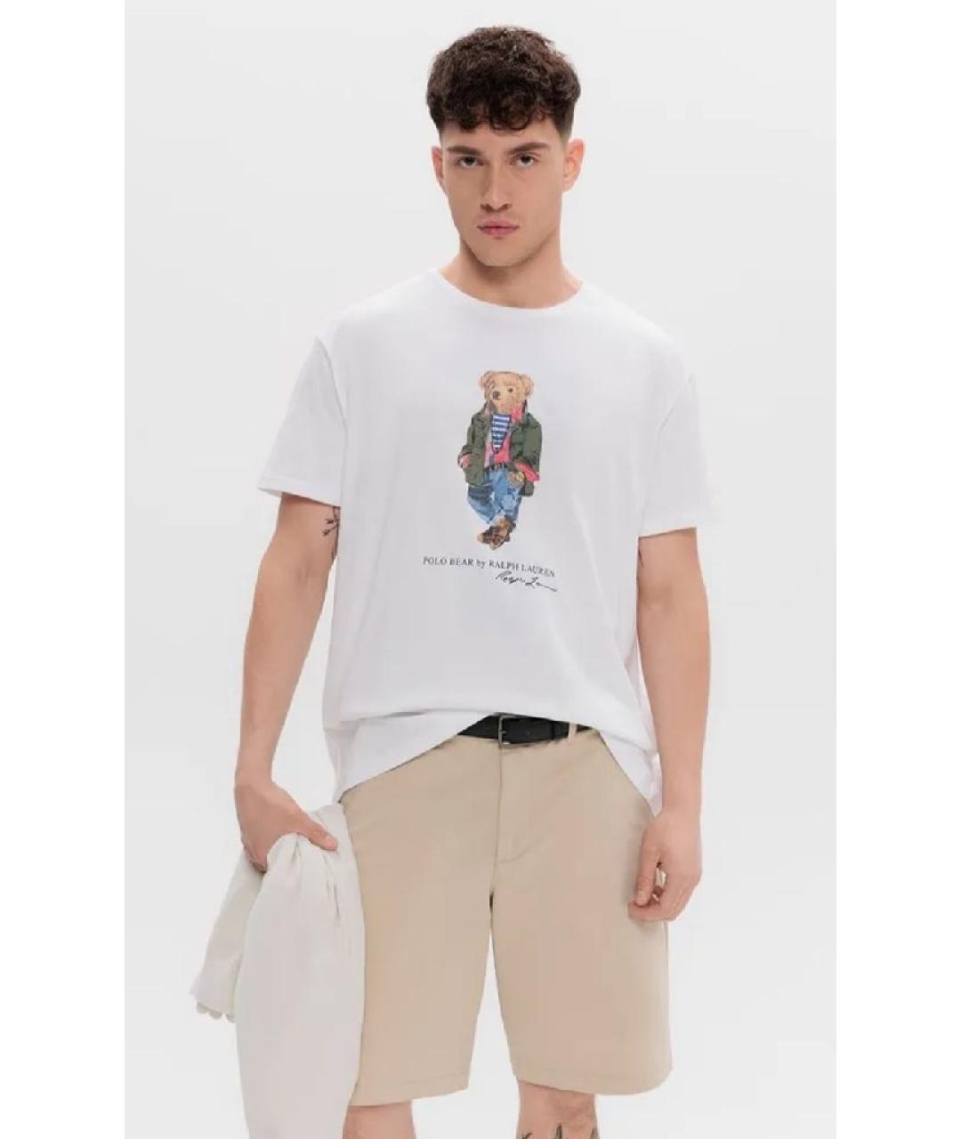 POLO RALPH LAUREN Белая хлопковая футболка, фото 2