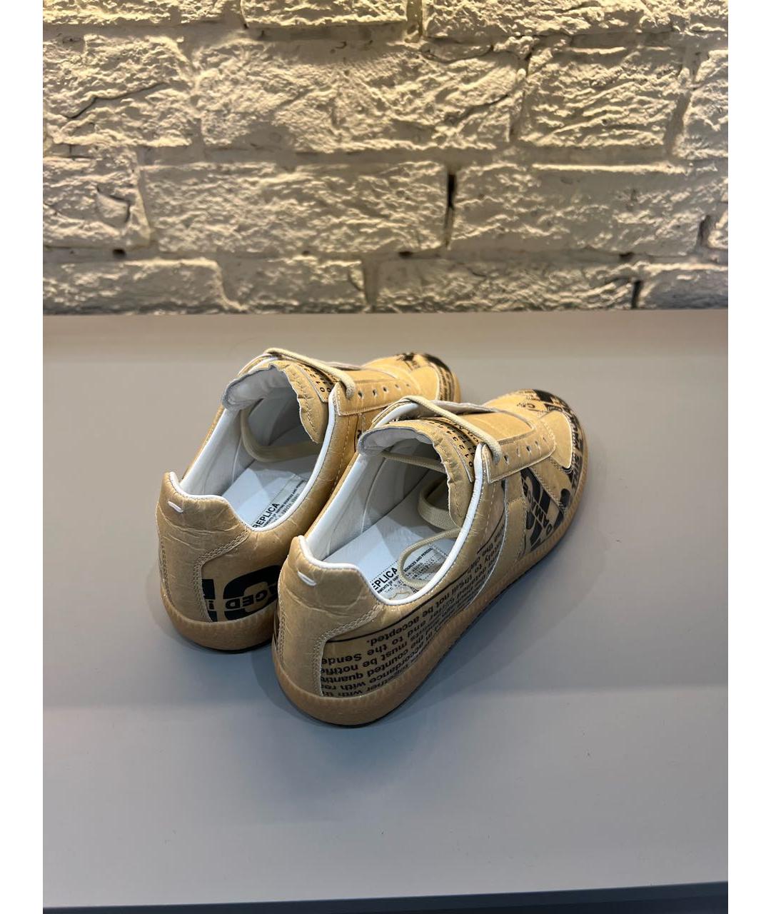 MAISON MARGIELA Горчичные кроссовки, фото 3