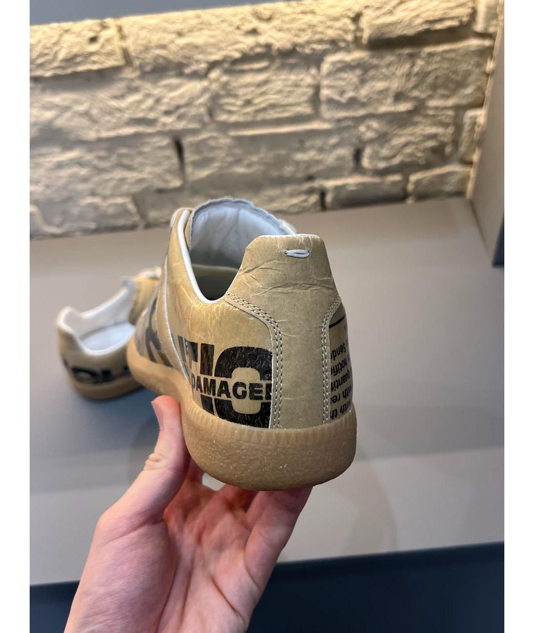 MAISON MARGIELA Горчичные кроссовки, фото 5