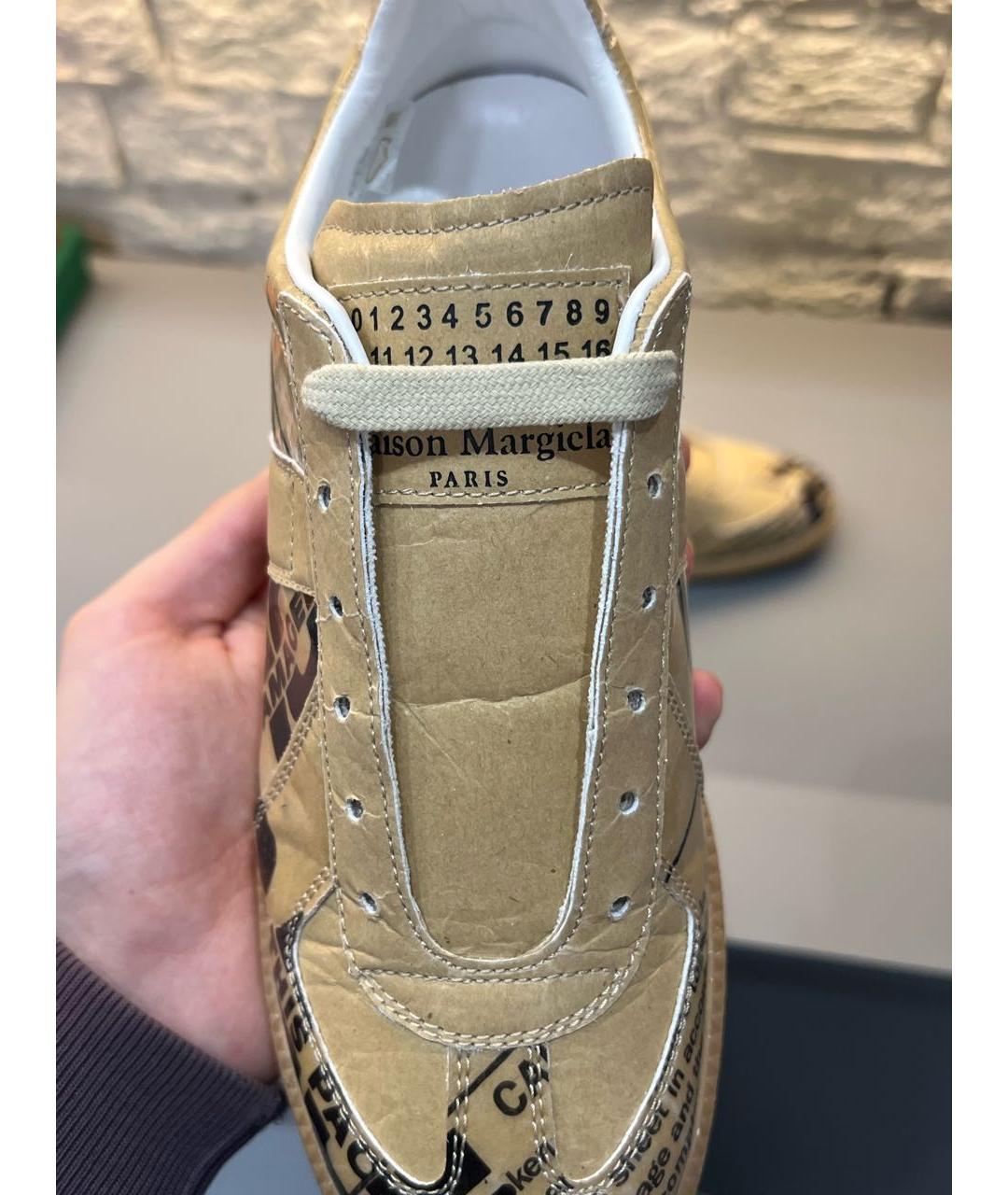 MAISON MARGIELA Горчичные кроссовки, фото 4