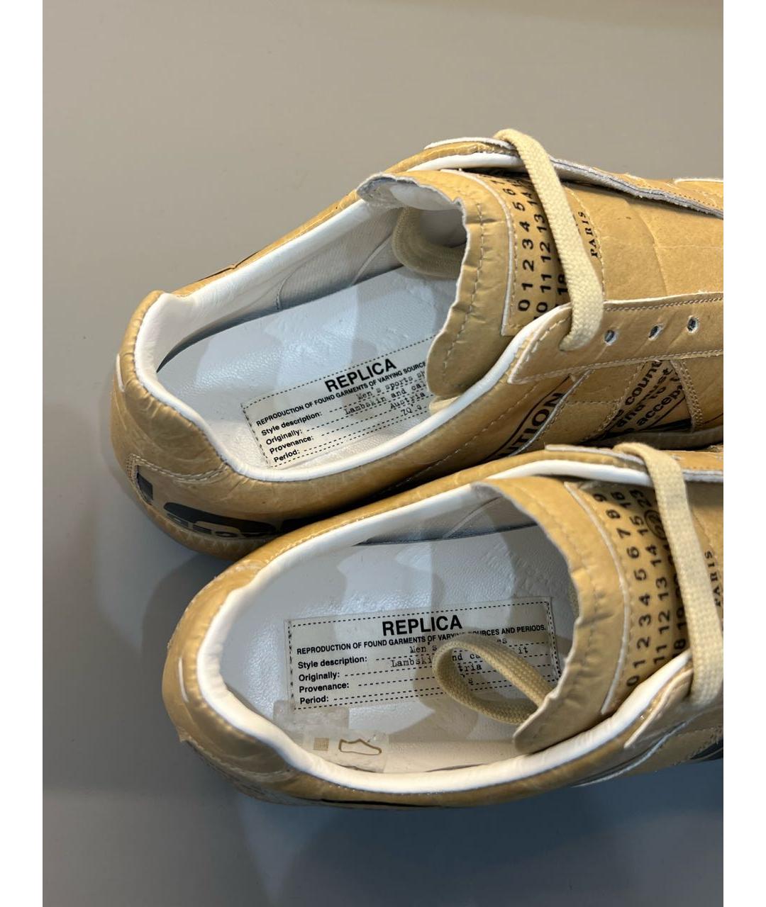 MAISON MARGIELA Горчичные кроссовки, фото 6