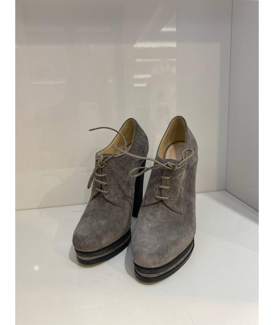 CASADEI Серые замшевые ботильоны, фото 2