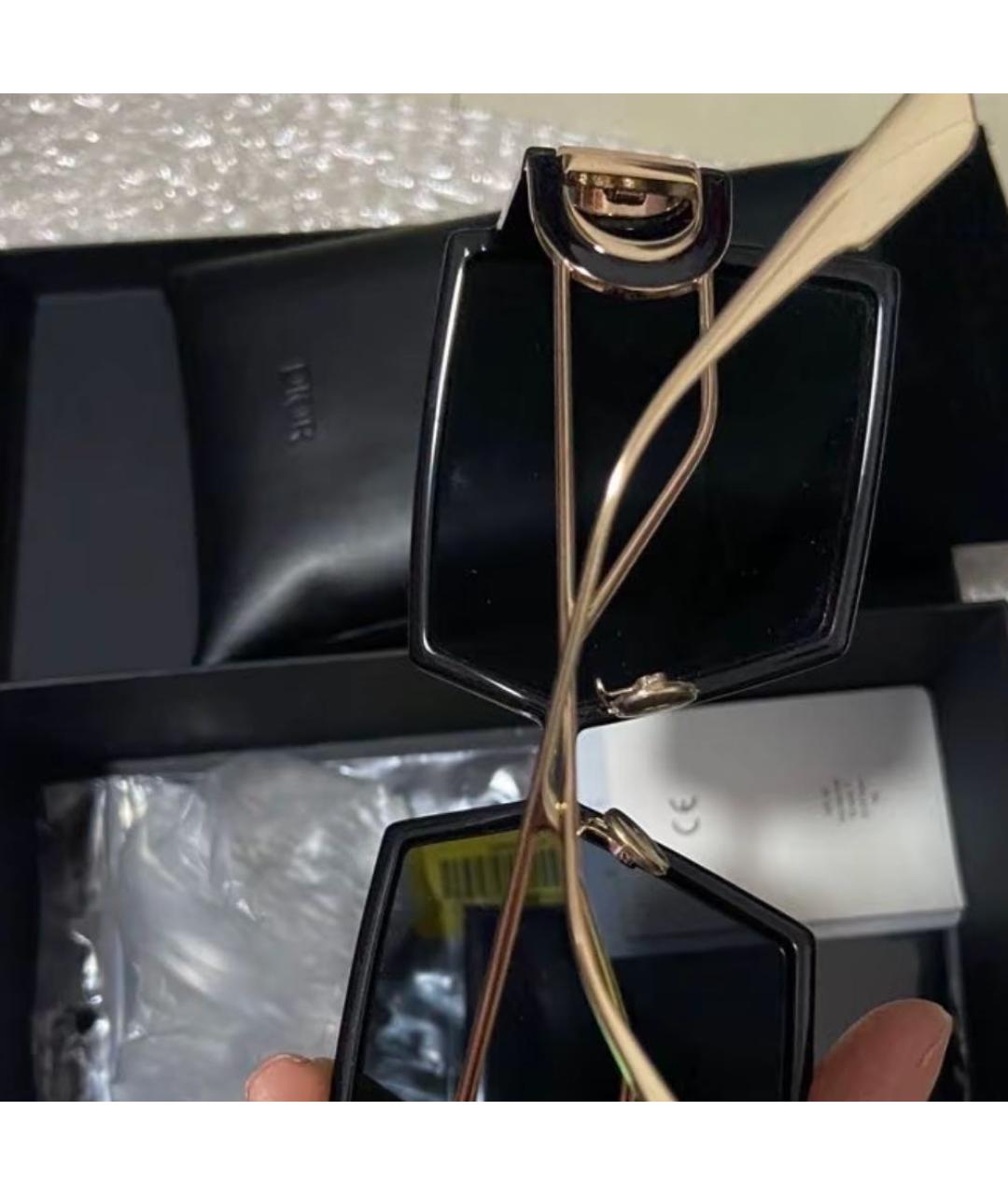 CHRISTIAN DIOR Черные пластиковые солнцезащитные очки, фото 3