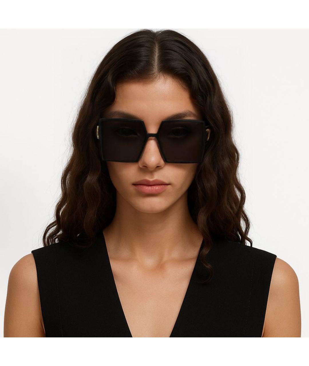 CHRISTIAN DIOR Черные пластиковые солнцезащитные очки, фото 2