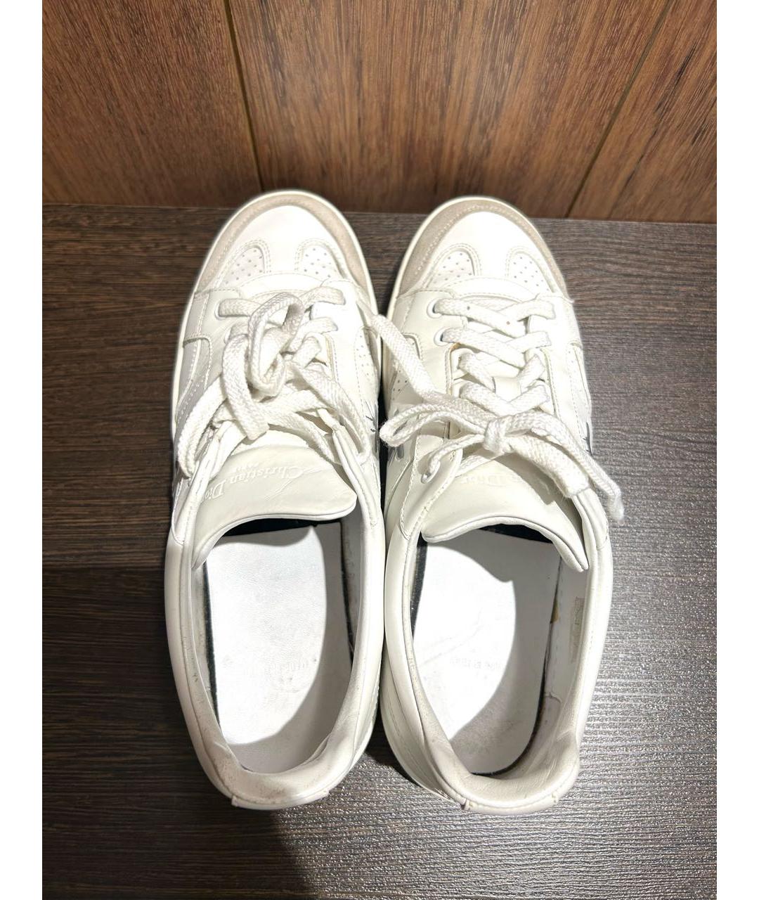 CHRISTIAN DIOR Белые кожаные кроссовки, фото 3