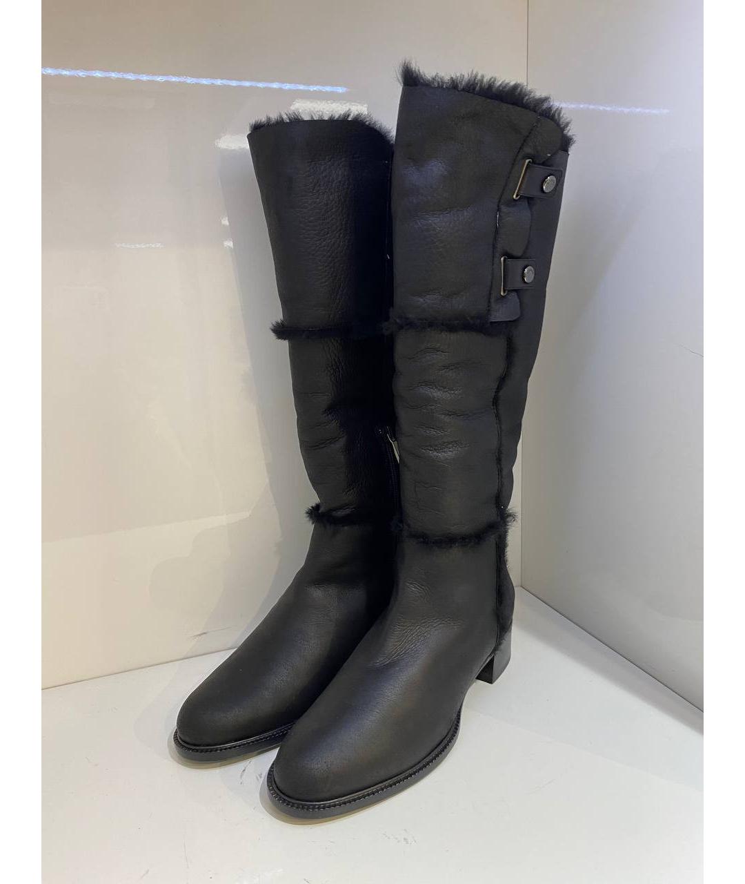 CASADEI Черные кожаные сапоги, фото 4