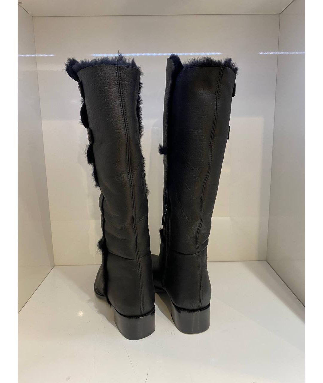 CASADEI Черные кожаные сапоги, фото 3