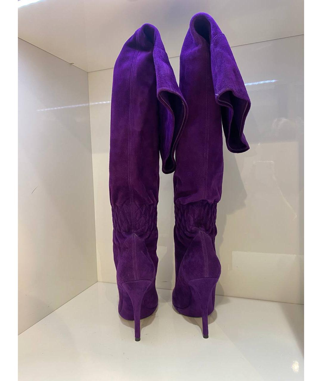 CASADEI Фиолетовые замшевые сапоги, фото 3