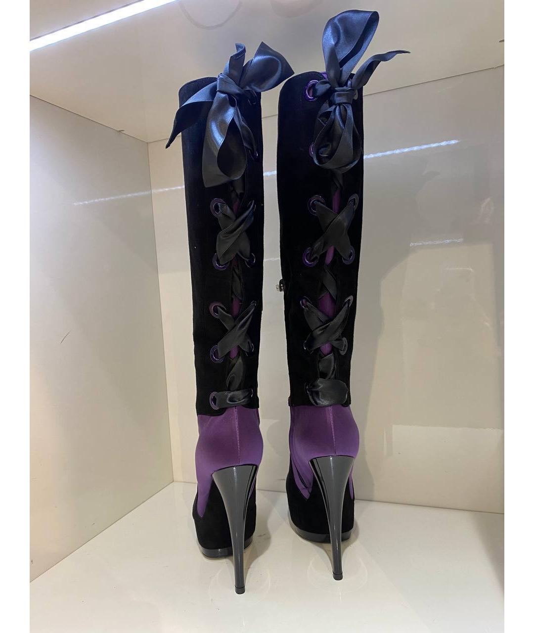 CASADEI Черные замшевые сапоги, фото 3