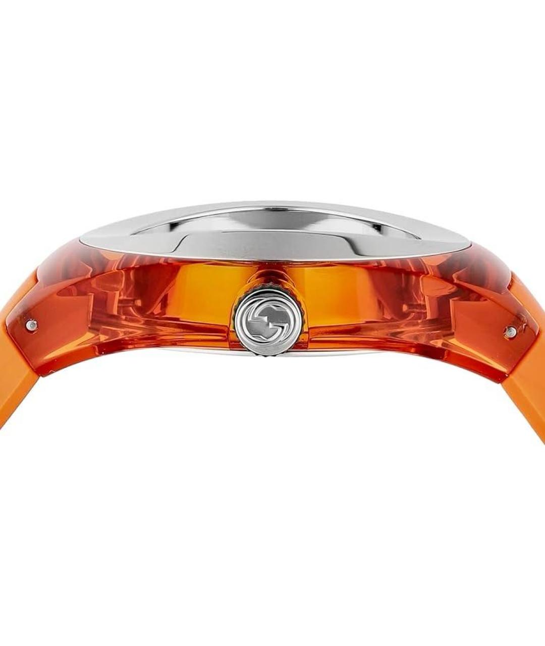 GUCCI Оранжевое пластиковые часы, фото 3