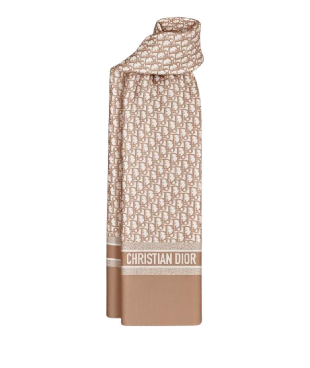 CHRISTIAN DIOR Розовый шелковый платок, фото 1