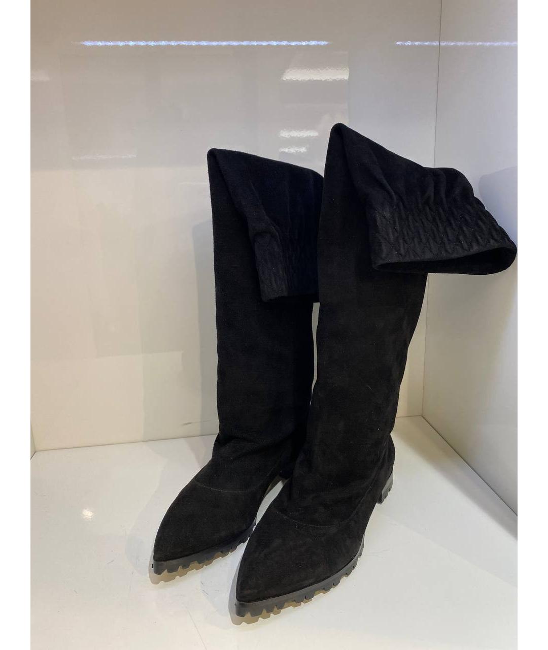 CASADEI Черные замшевые сапоги, фото 4