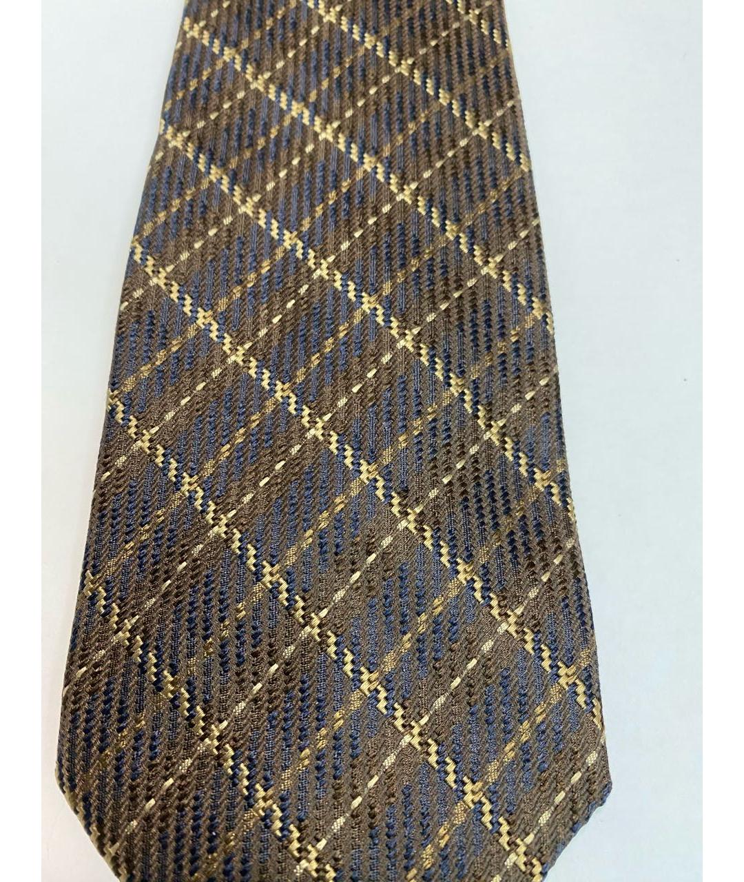 SAINT LAURENT Коричневый тканевый галстук, фото 5