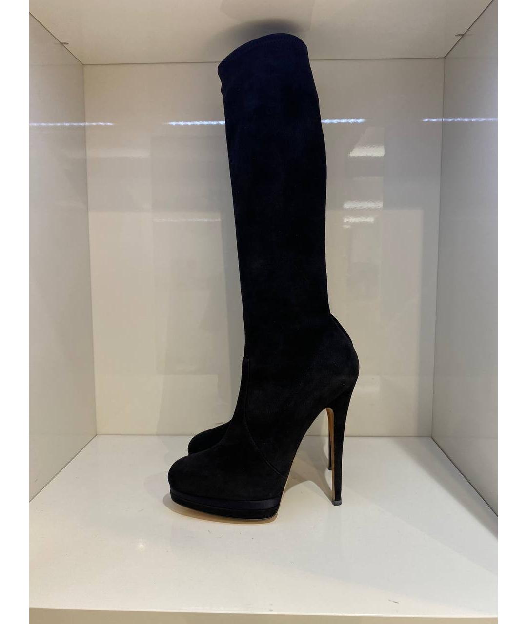 CASADEI Черные замшевые сапоги, фото 2