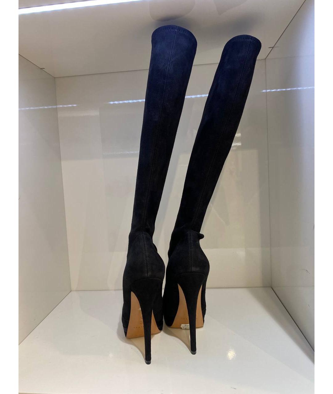 CASADEI Черные замшевые сапоги, фото 3