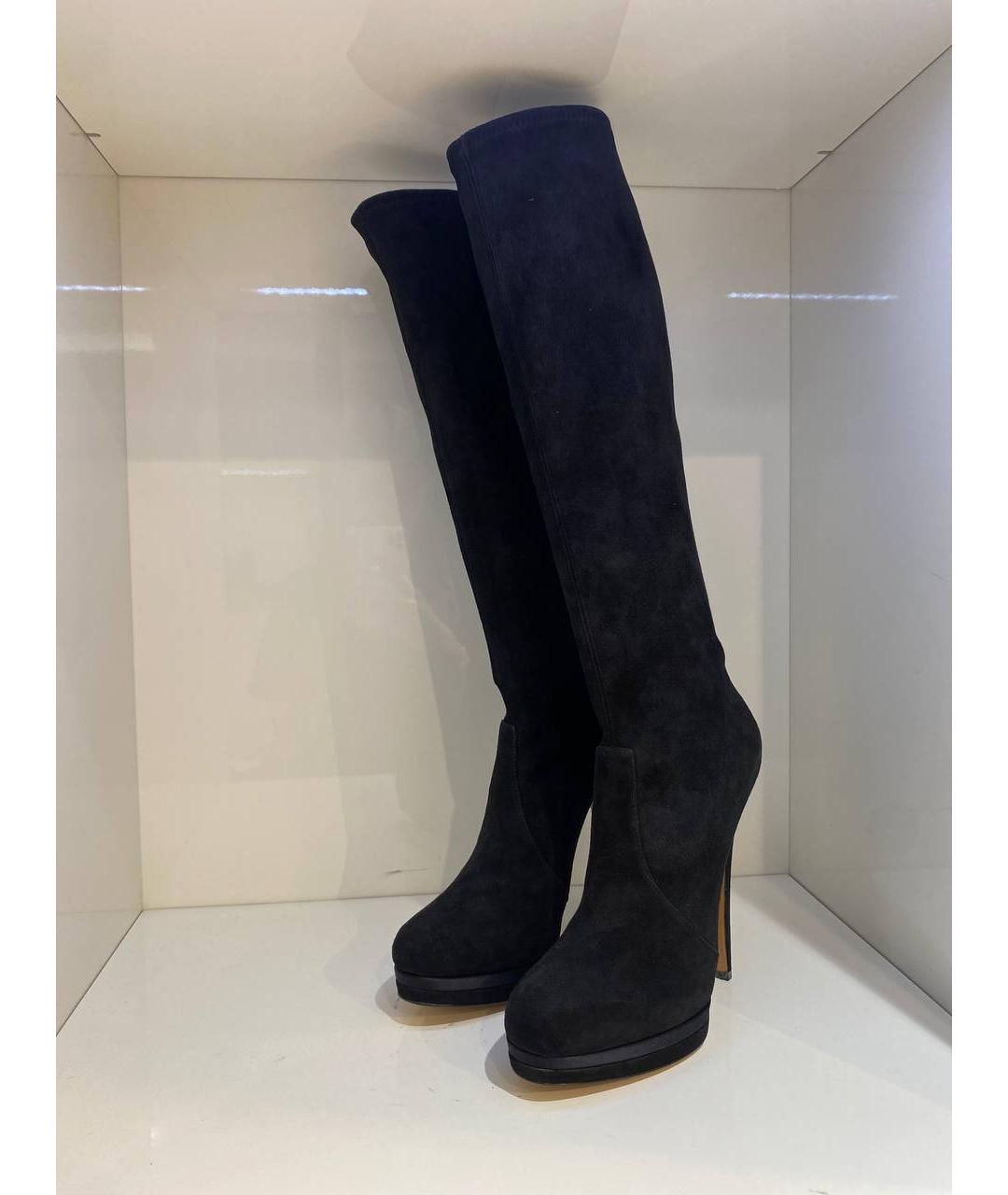 CASADEI Черные замшевые сапоги, фото 4