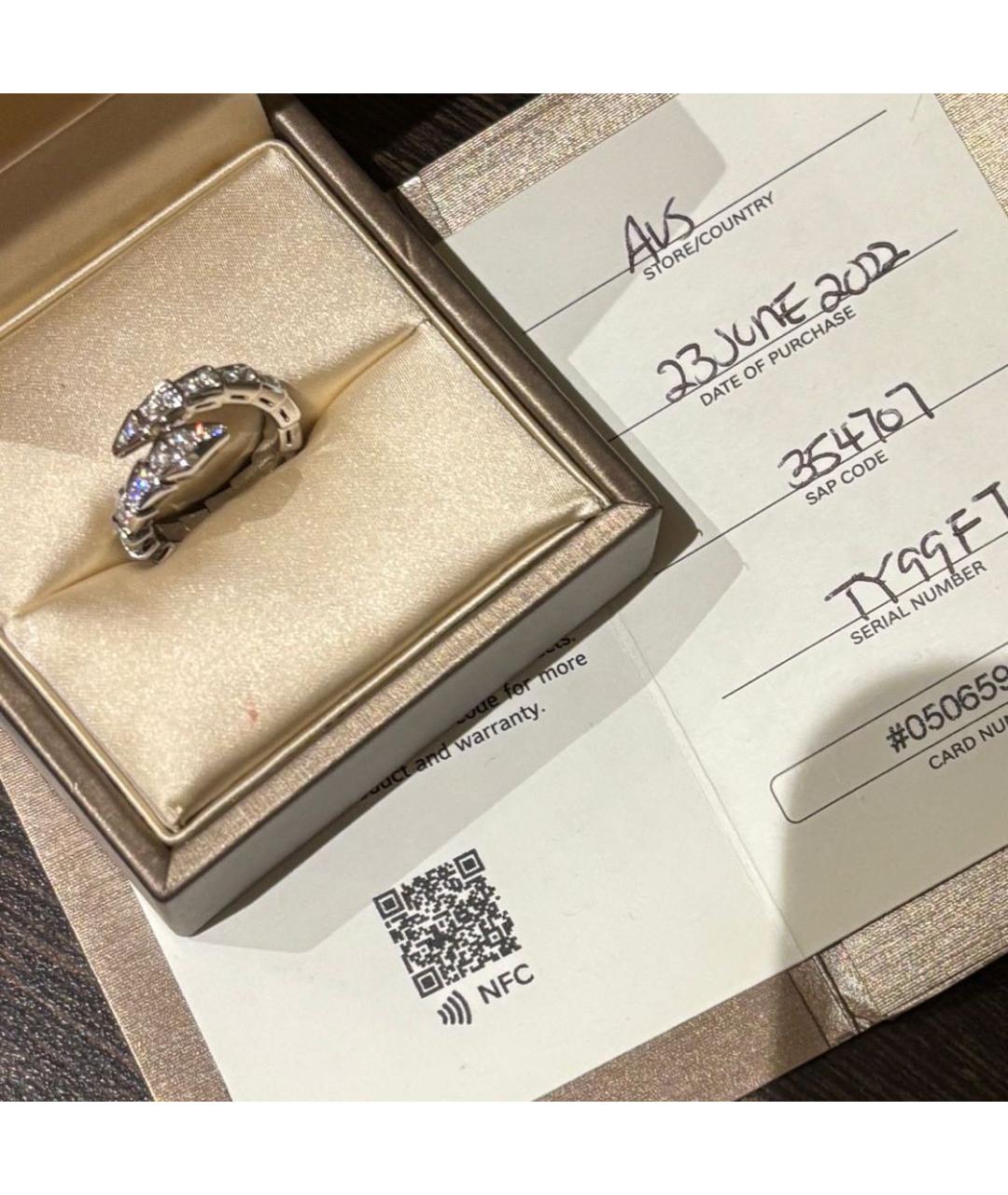 BVLGARI Серебряное кольцо из белого золота, фото 2