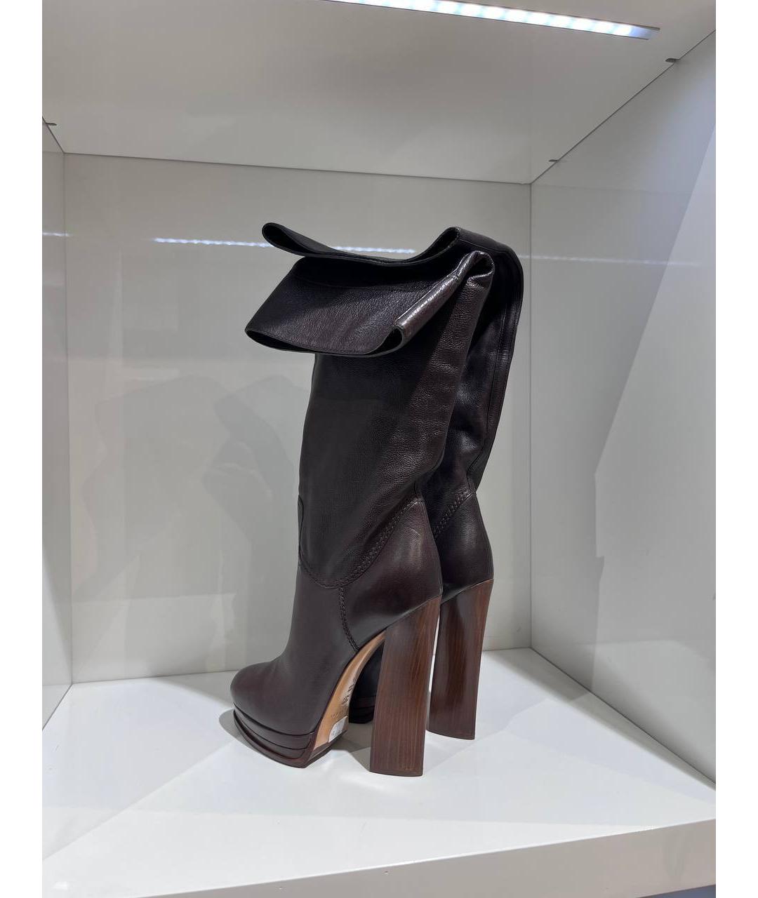 CASADEI Коричневые кожаные сапоги, фото 3