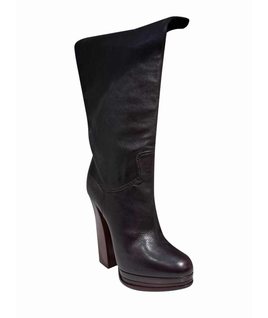 CASADEI Коричневые кожаные сапоги, фото 1