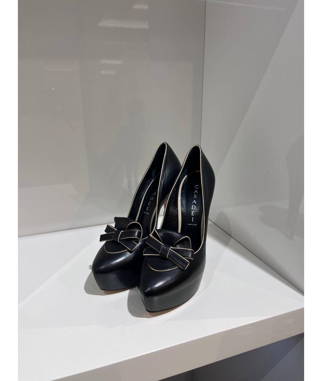 CASADEI Черные кожаные туфли, фото 2