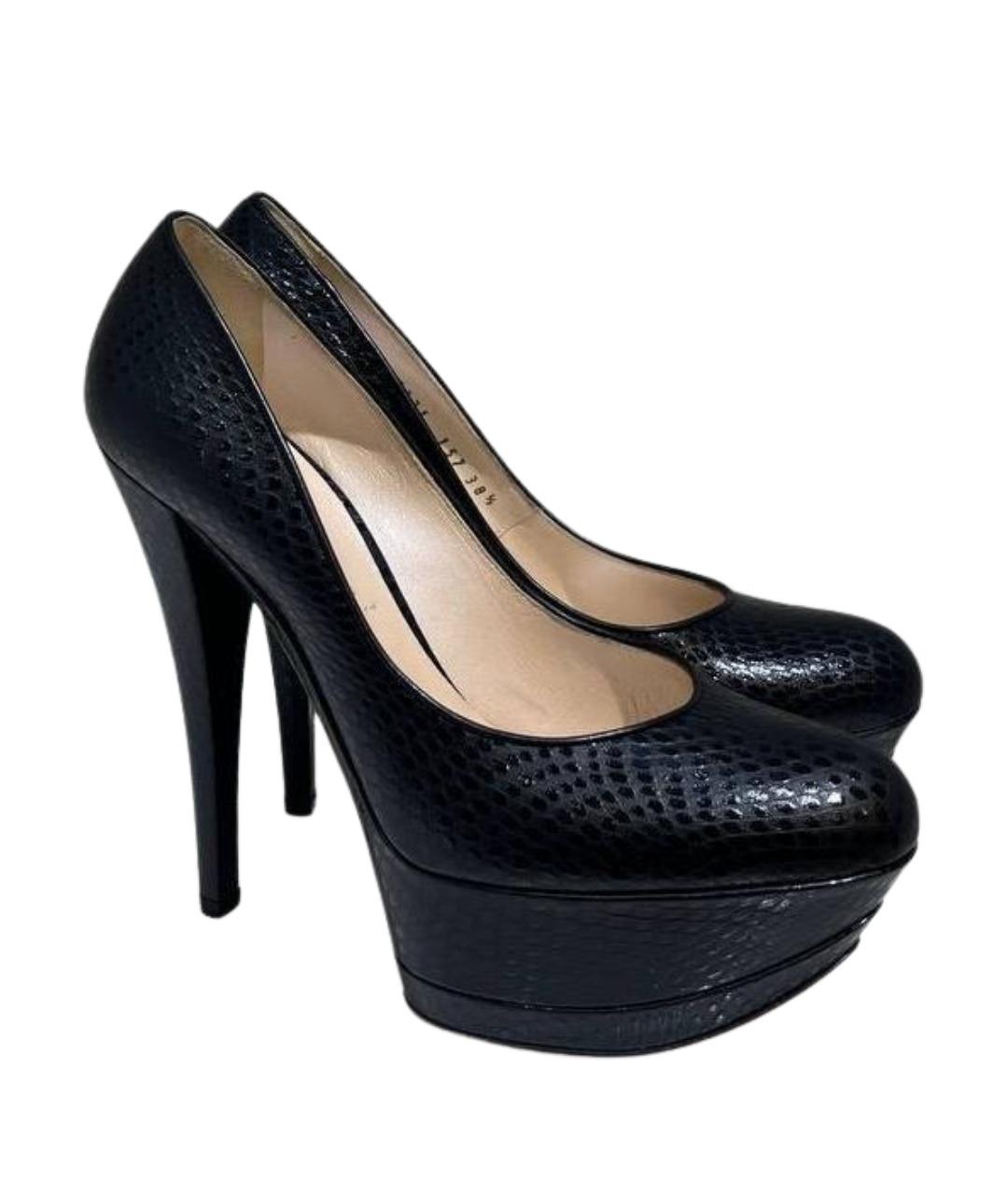 CASADEI Черные кожаные туфли, фото 1