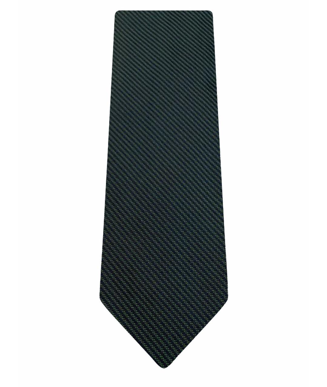 SAINT LAURENT Зеленый тканевый галстук, фото 1