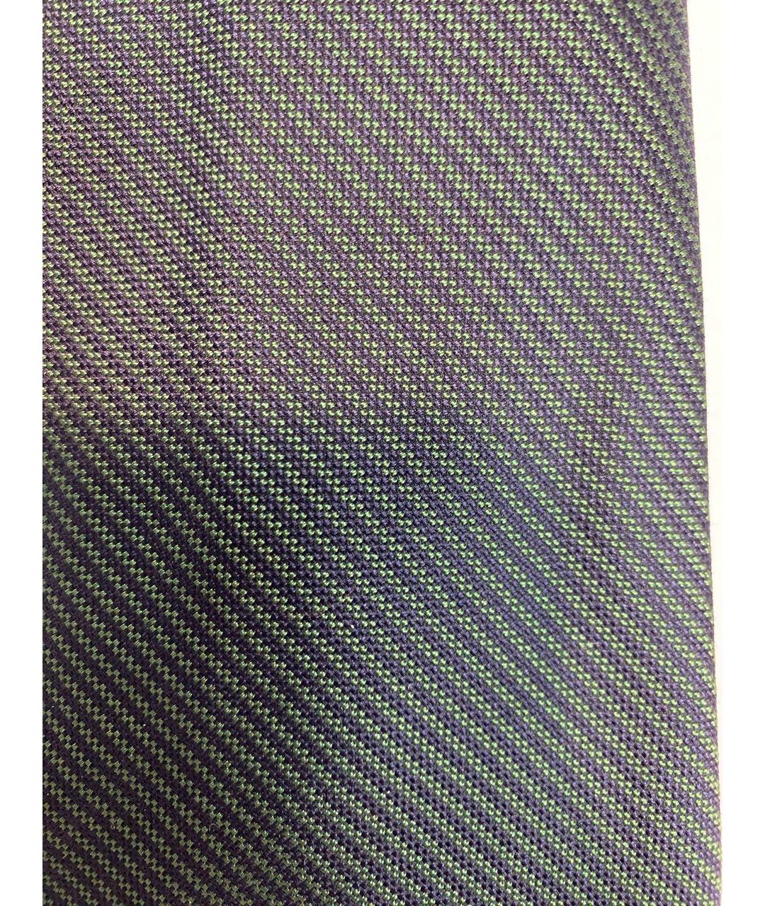 SAINT LAURENT Зеленый тканевый галстук, фото 5