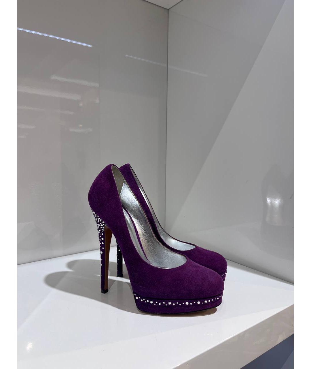CASADEI Фиолетовые замшевые туфли, фото 4