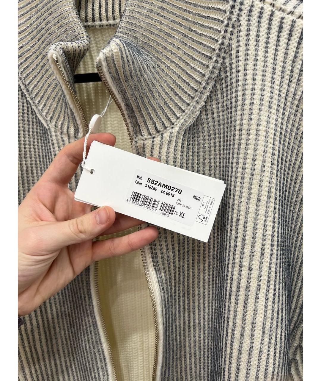 MAISON MARGIELA Бежевый хлопковый джемпер / свитер, фото 5