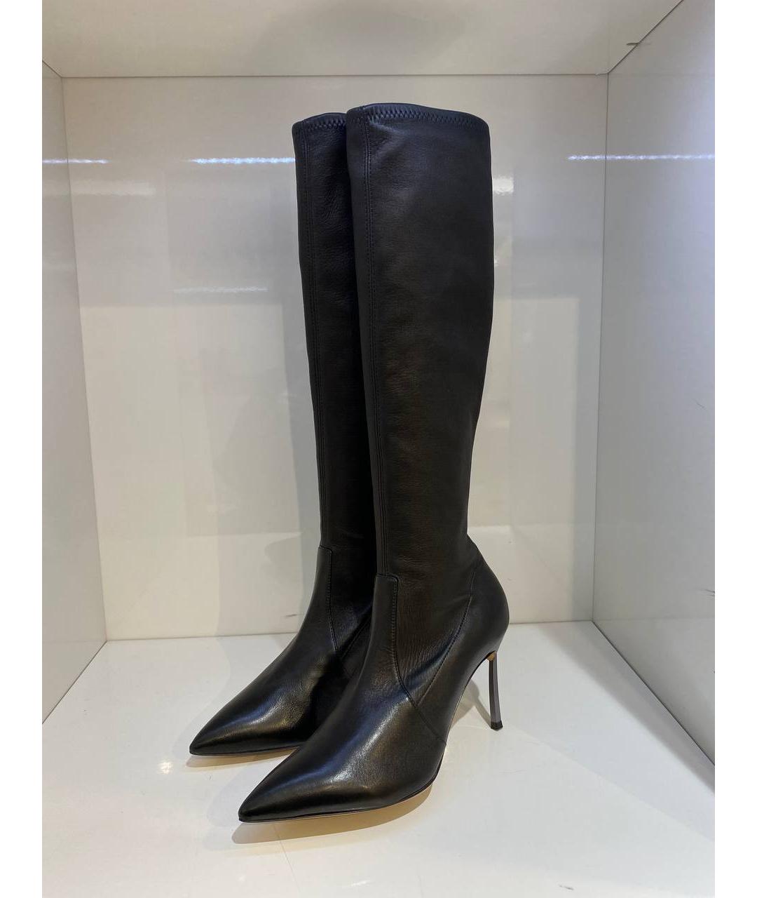 CASADEI Черные кожаные сапоги, фото 2