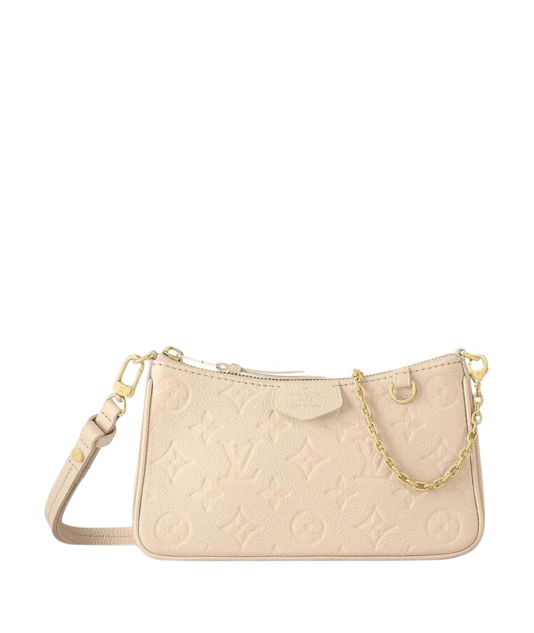 LOUIS VUITTON Бежевая кожаная сумка через плечо, фото 1