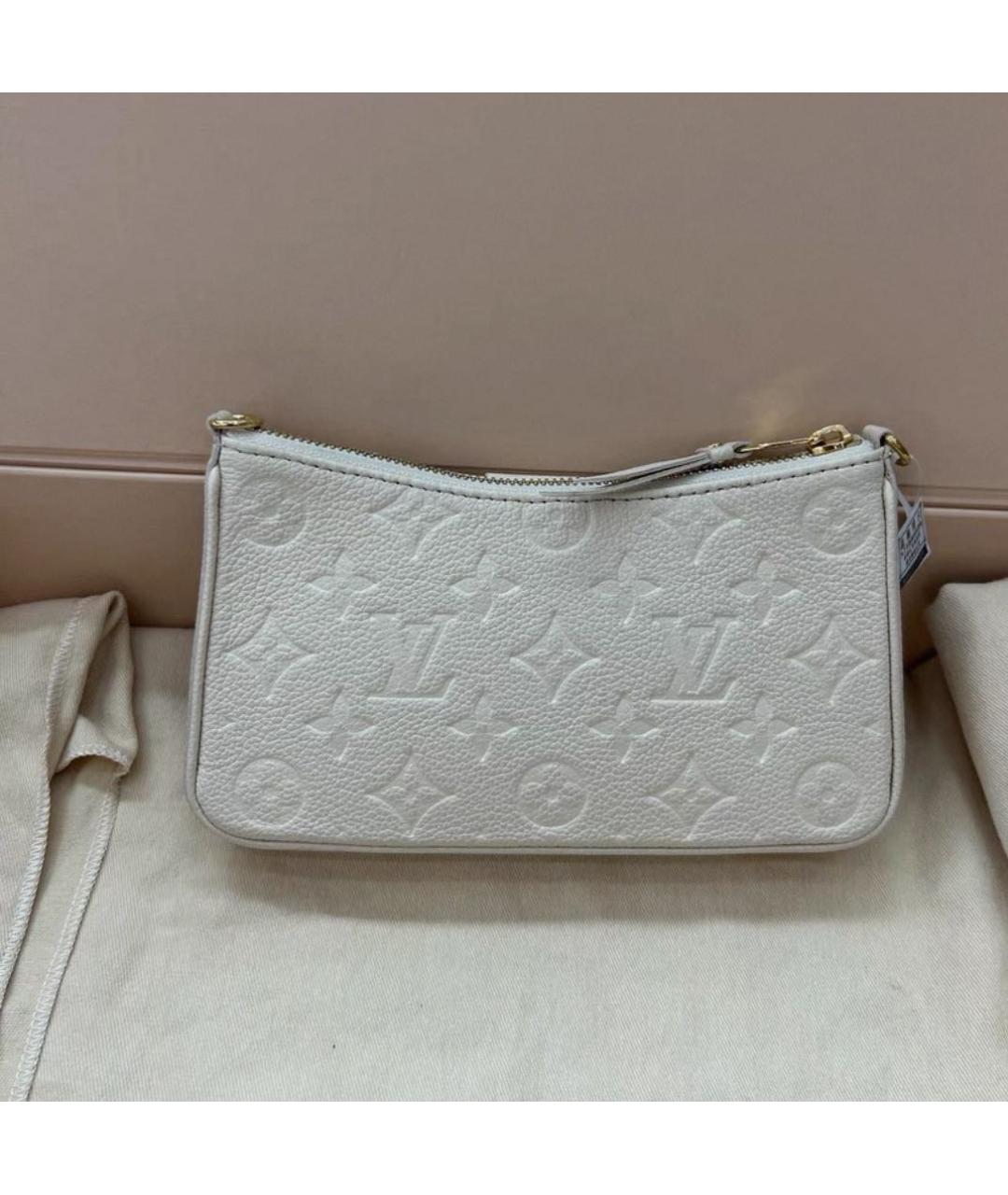 LOUIS VUITTON Бежевая кожаная сумка через плечо, фото 3