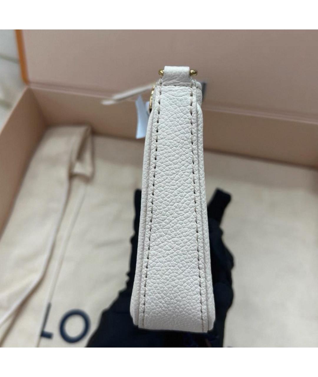 LOUIS VUITTON Бежевая кожаная сумка через плечо, фото 4