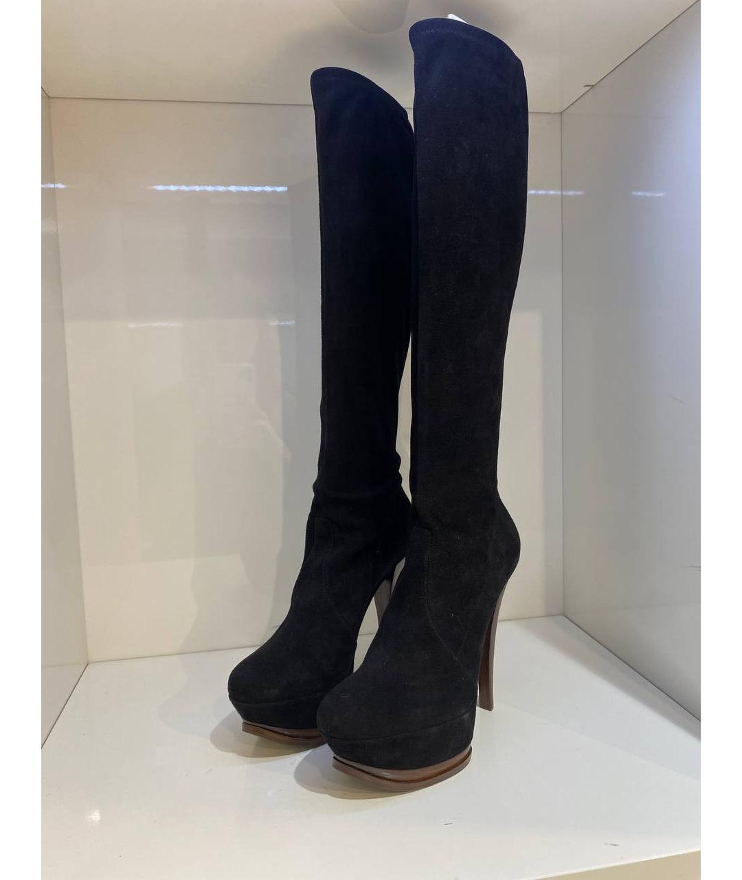 CASADEI Черные замшевые сапоги, фото 2