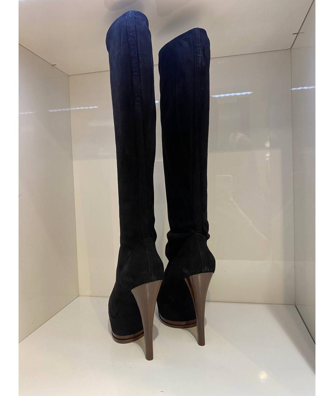 CASADEI Черные замшевые сапоги, фото 3