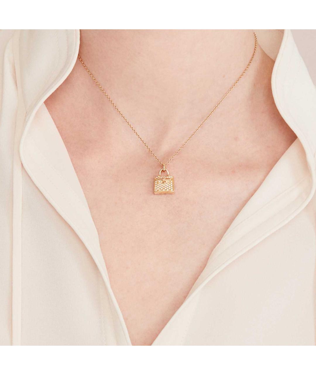 HERMES Золотая подвеска из розового золота, фото 3