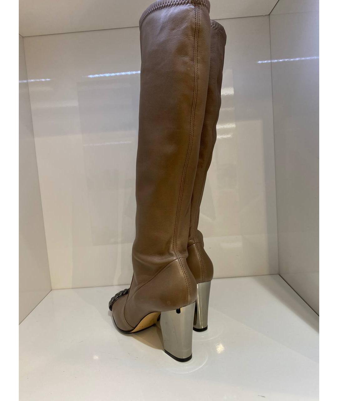 CASADEI Коричневые кожаные сапоги, фото 3