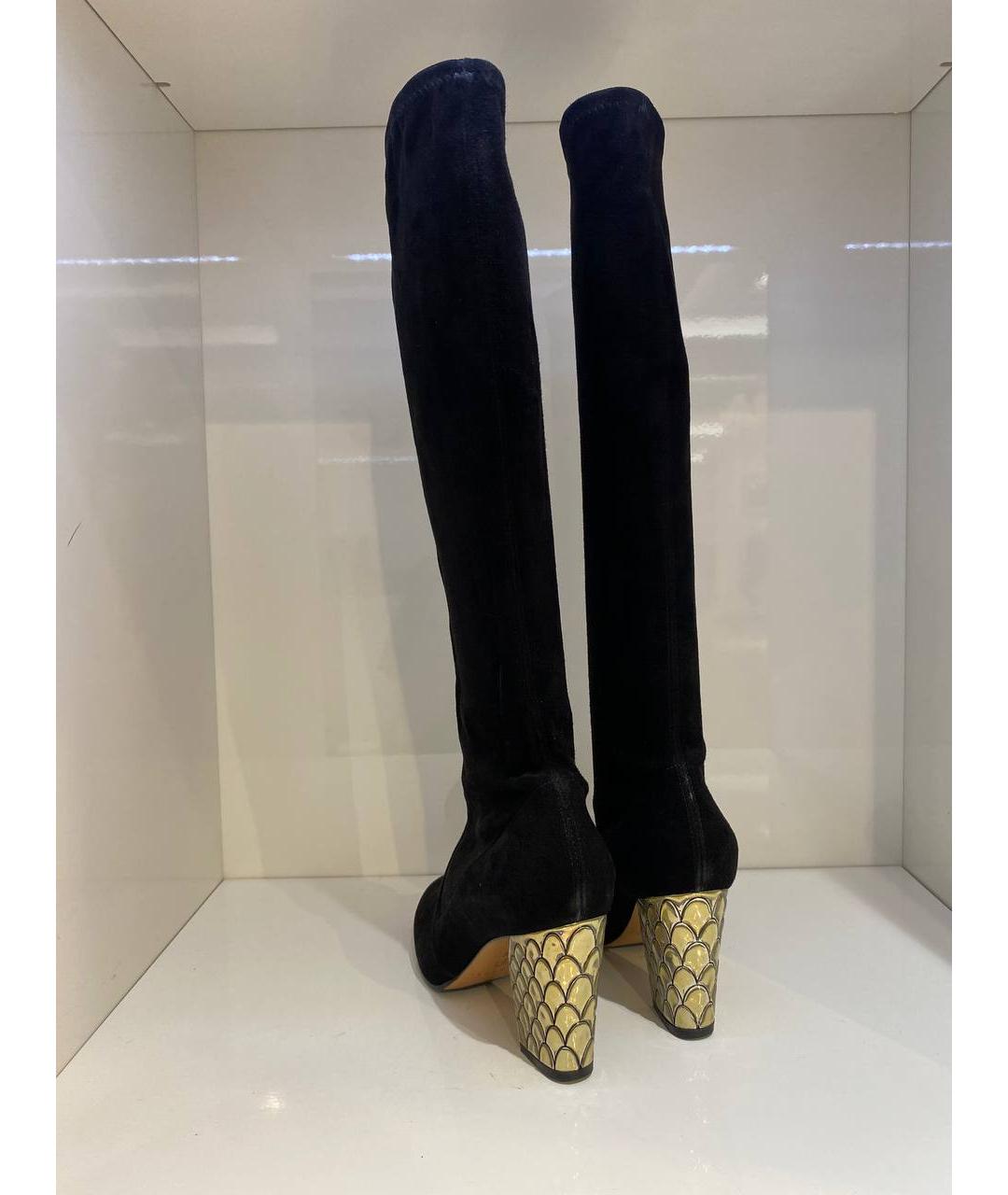 CASADEI Черные замшевые сапоги, фото 3