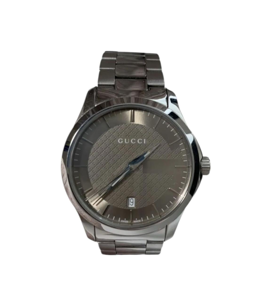 GUCCI Серебряные стальные часы, фото 3