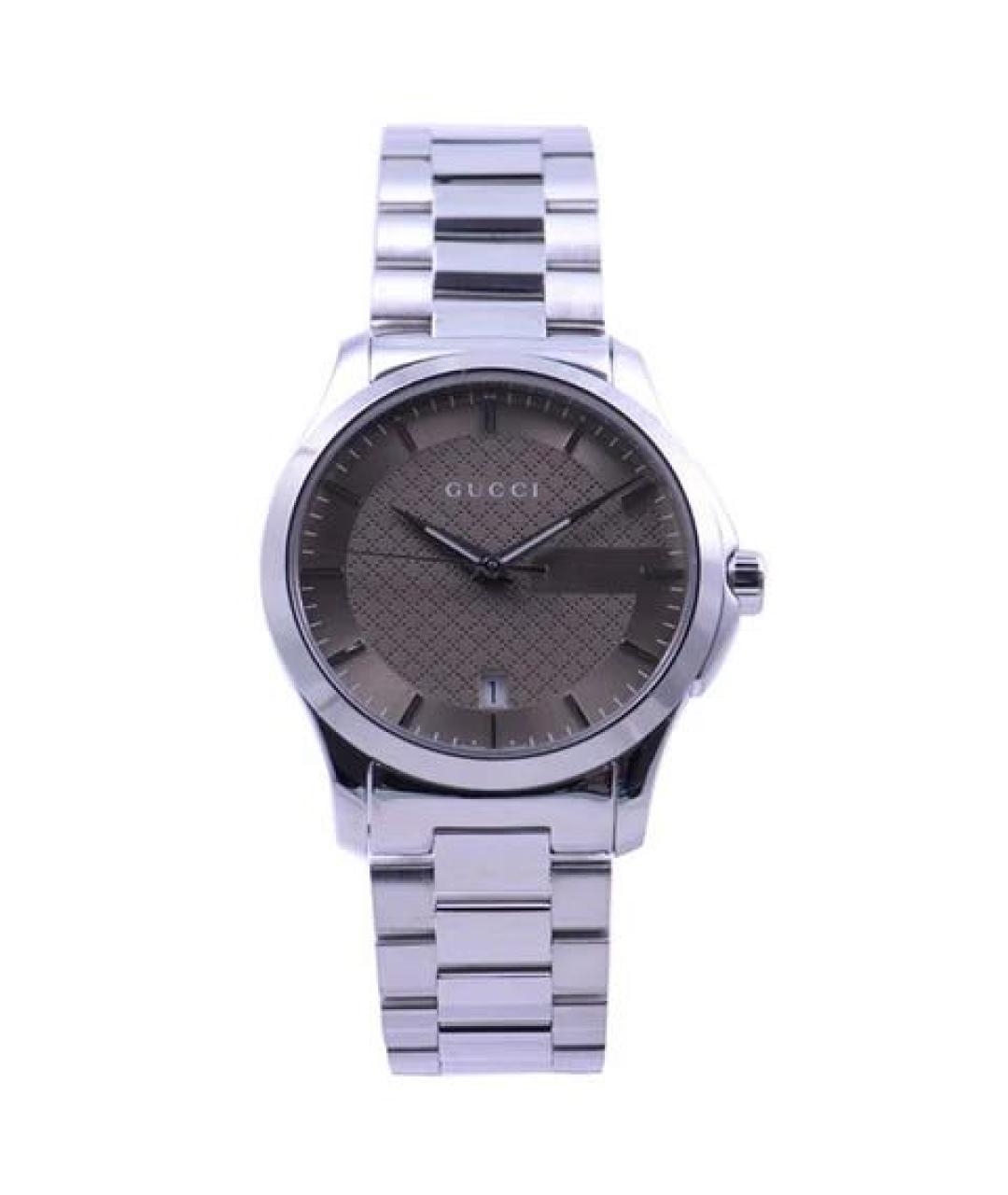 GUCCI Серебряные стальные часы, фото 1