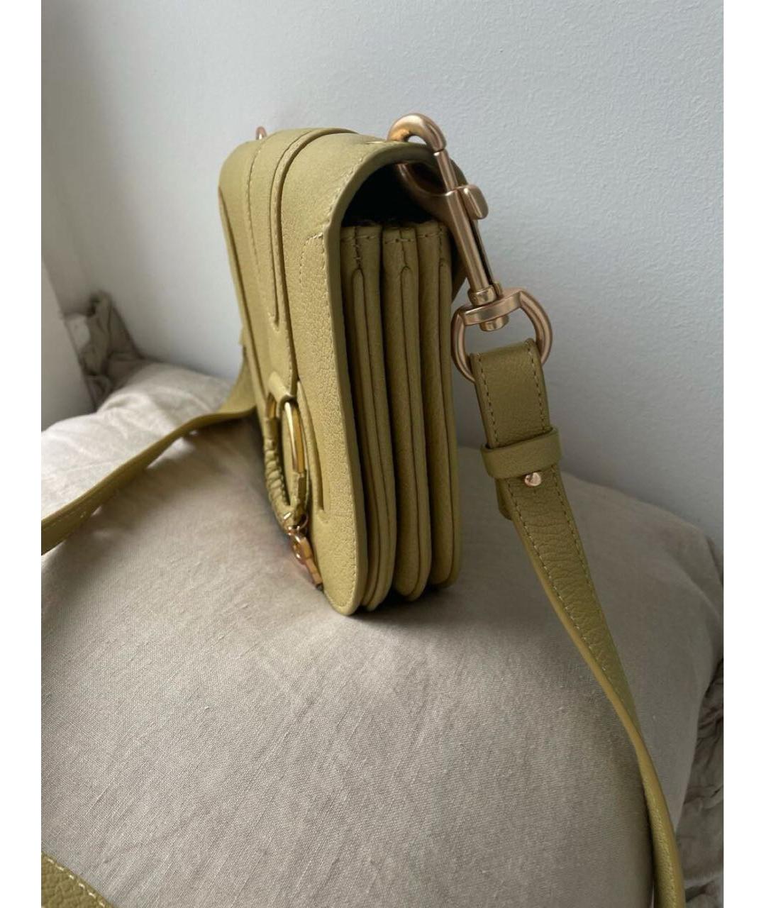 SEE BY CHLOE Зеленая кожаная сумка через плечо, фото 2
