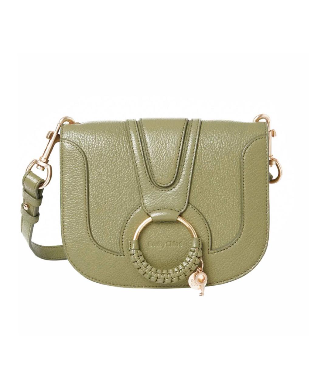 SEE BY CHLOE Зеленая кожаная сумка через плечо, фото 1