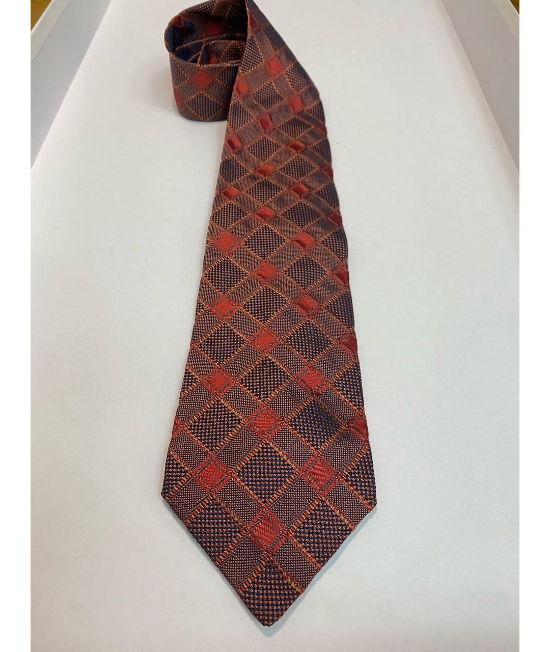 LANVIN Бордовый тканевый галстук, фото 5