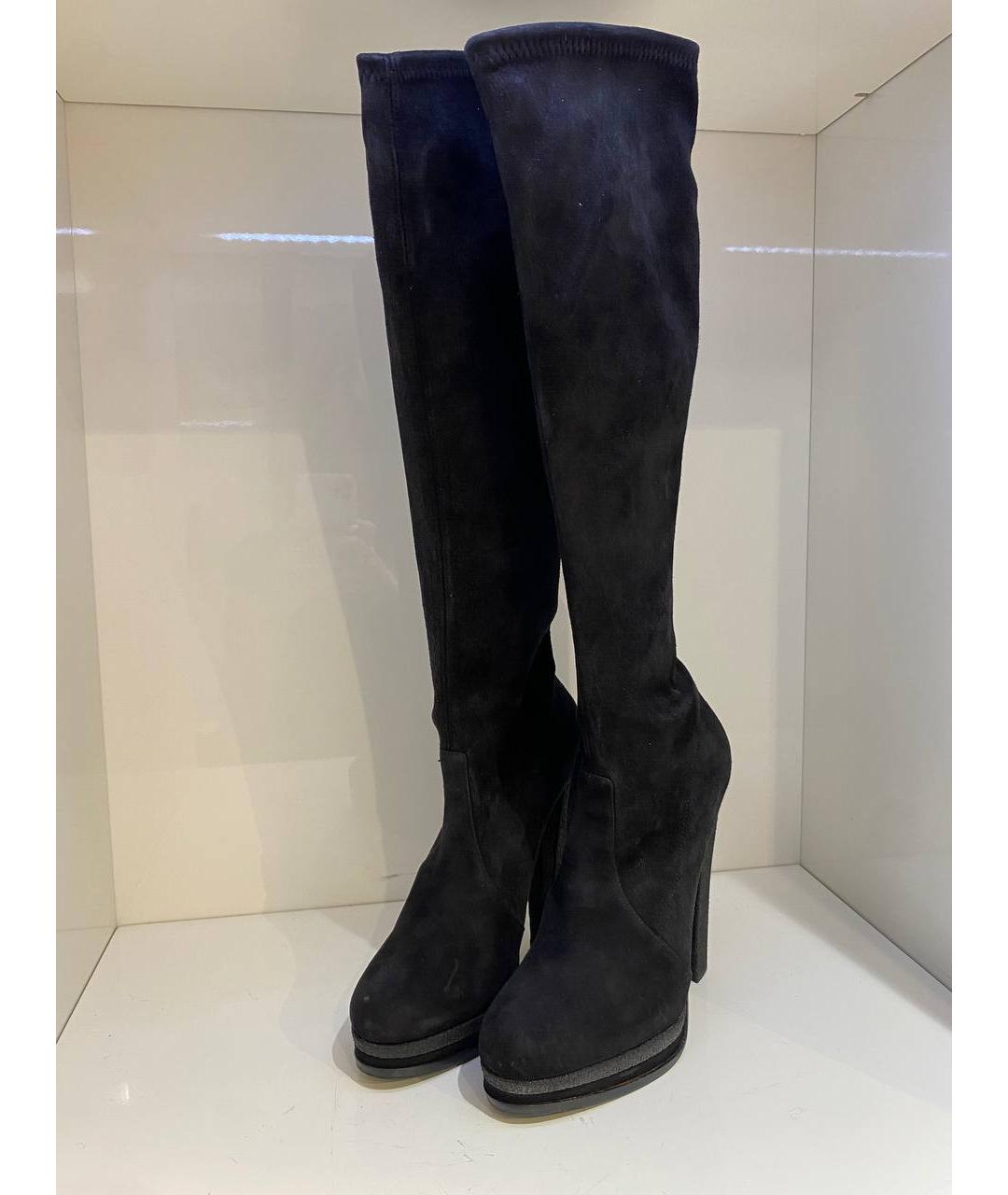 CASADEI Черные замшевые сапоги, фото 2