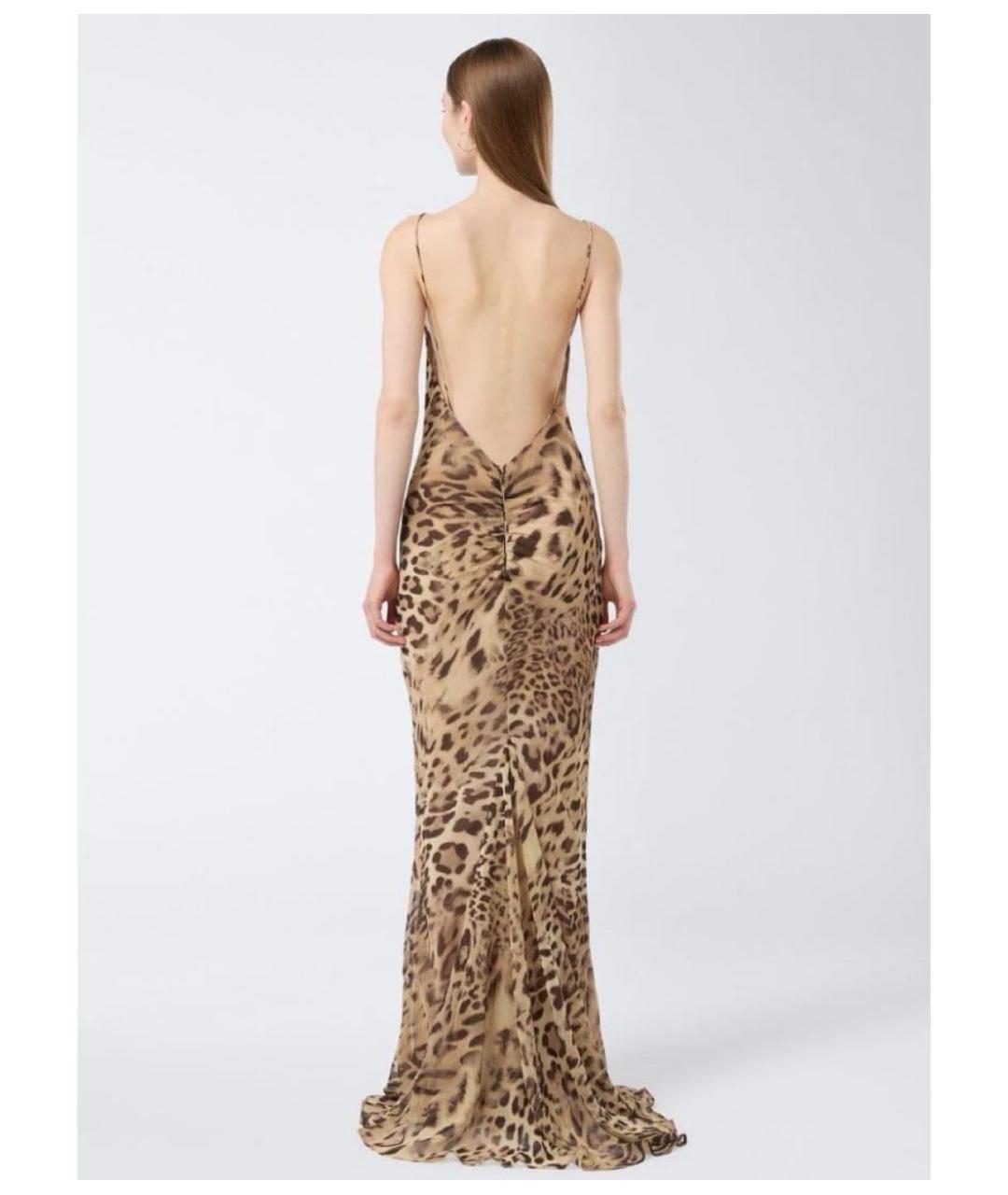 THE ANDAMANE Коричневое полиэстеровое вечернее платье, фото 4