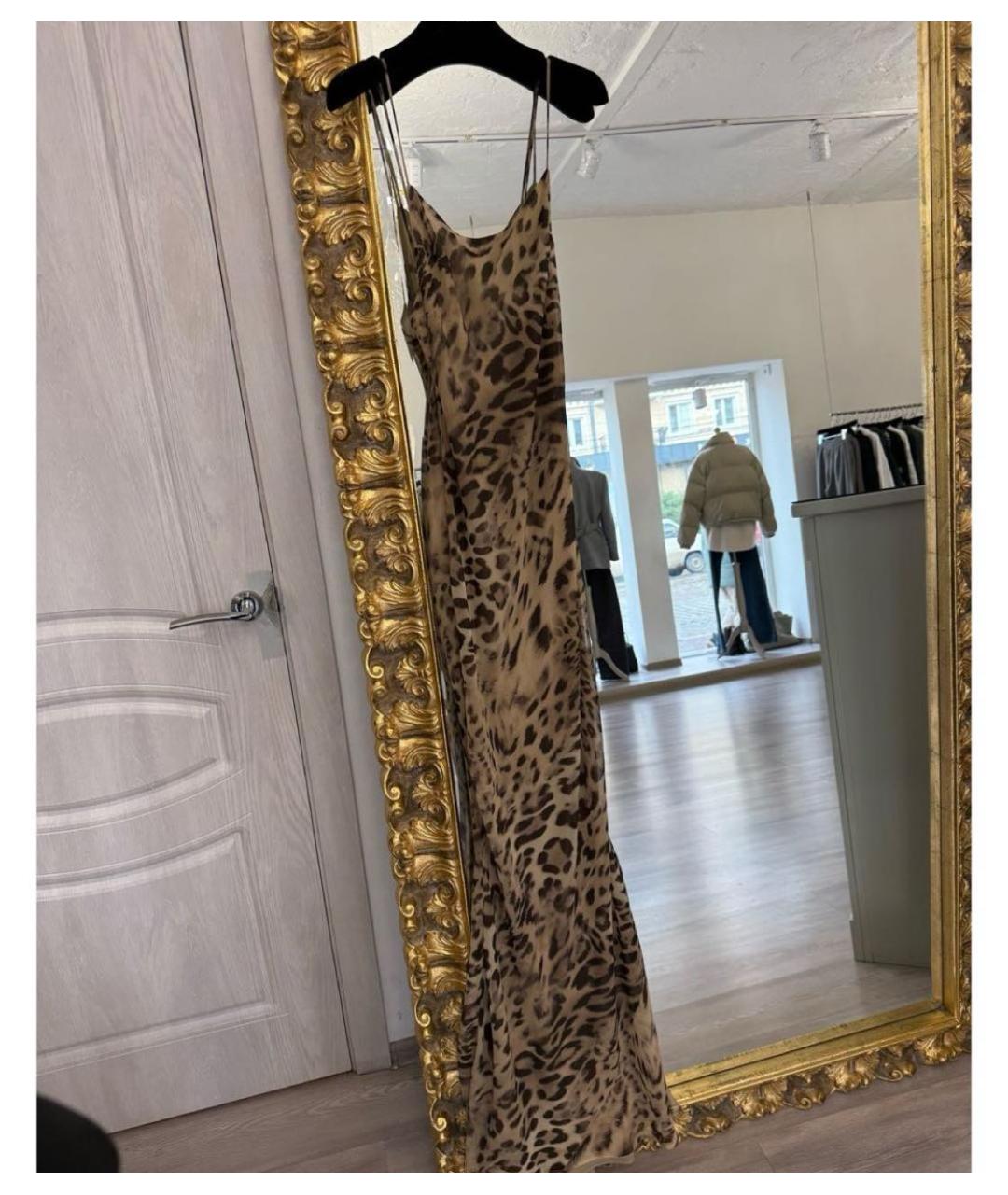 THE ANDAMANE Коричневое полиэстеровое вечернее платье, фото 5