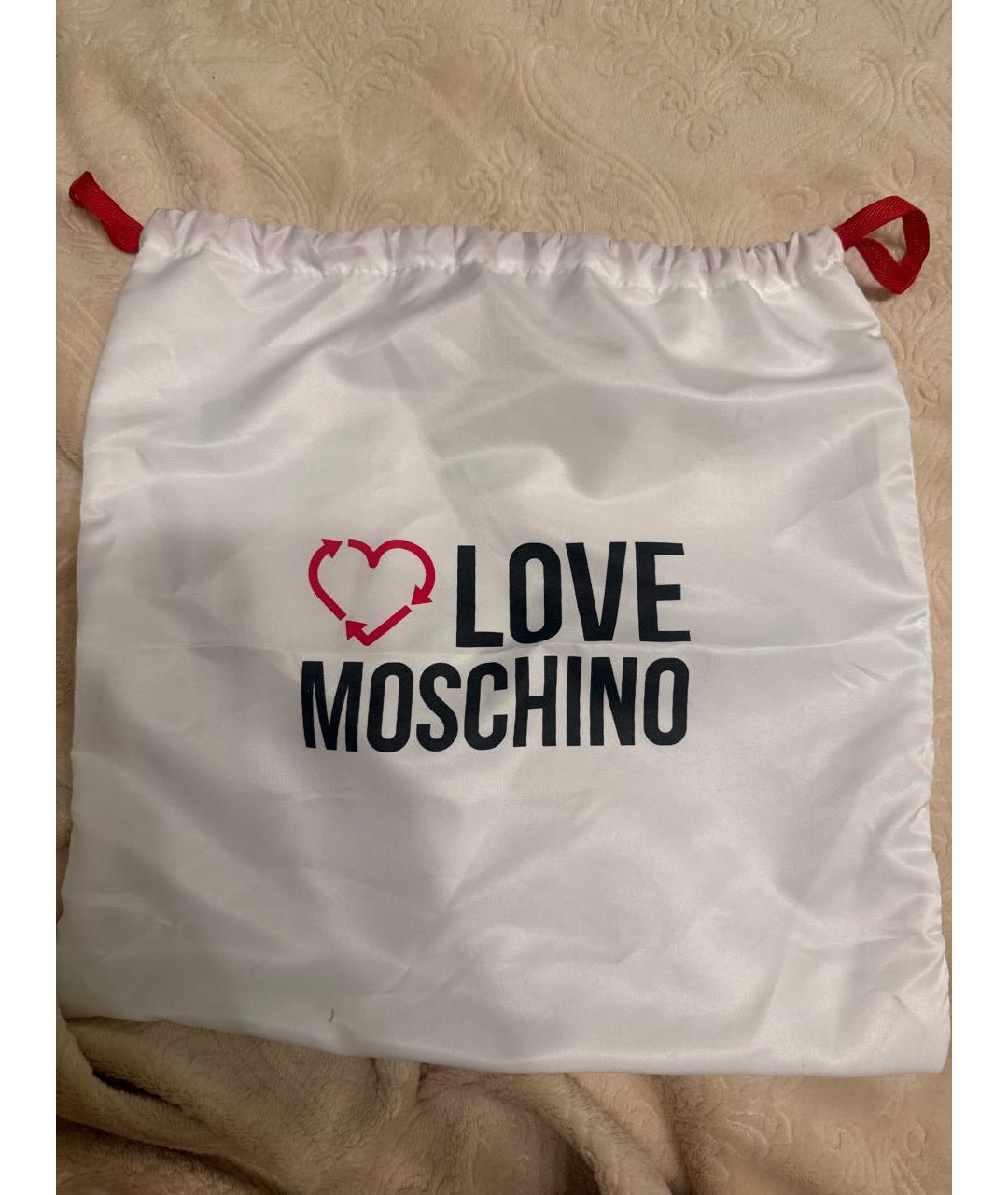 LOVE MOSCHINO Бежевая сумка через плечо из искусственной кожи, фото 5